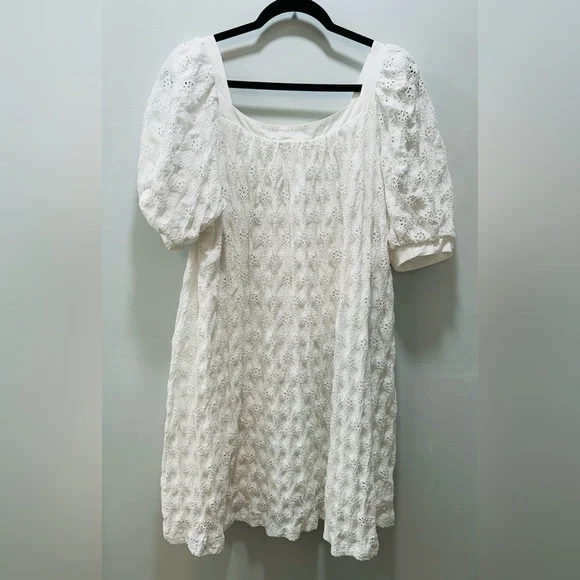 Anthropologie Maeve White Puff Sleeve Sundress. Size Medium - Picture 3 of 6
